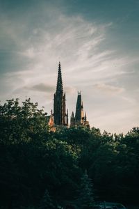 Preview wallpaper tower, building, architecture, old, trees