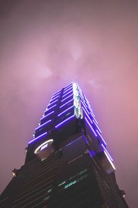 Preview wallpaper tower, building, architecture, backlight, fog