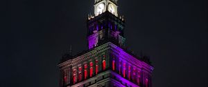 Preview wallpaper tower, building, architecture, backlighting, colorful