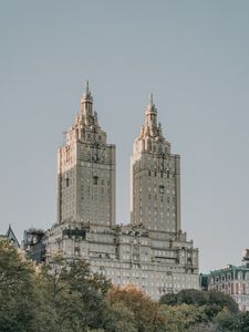 Preview wallpaper tower, building, architecture, old, new york
