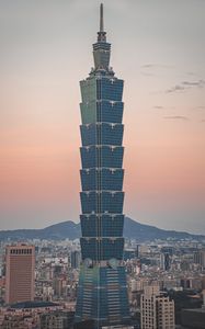 Preview wallpaper tower, building, architecture, city, aerial view