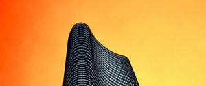 Preview wallpaper tower, building, architecture, minimalism, sky, orange