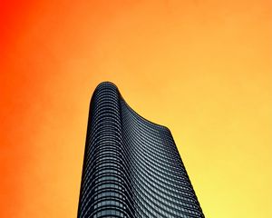 Preview wallpaper tower, building, architecture, minimalism, sky, orange