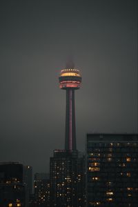 Preview wallpaper tower, building, architecture, city, night, dark
