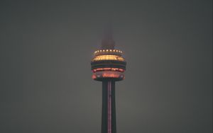 Preview wallpaper tower, building, architecture, city, night, dark