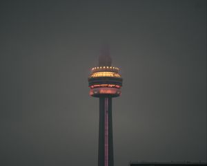 Preview wallpaper tower, building, architecture, city, night, dark