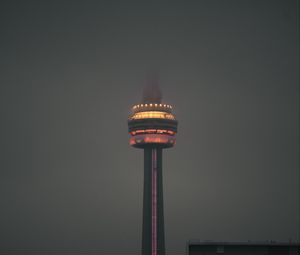Preview wallpaper tower, building, architecture, city, night, dark