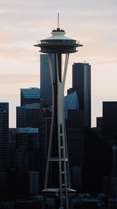 Preview wallpaper tower, building, architecture, city, metropolis, seattle, usa