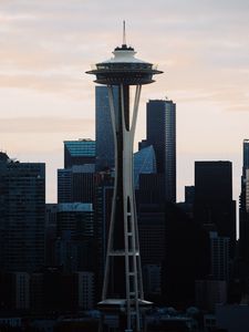 Preview wallpaper tower, building, architecture, city, metropolis, seattle, usa