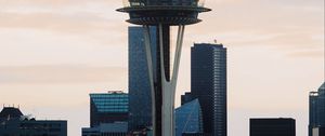 Preview wallpaper tower, building, architecture, city, metropolis, seattle, usa