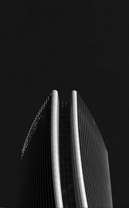 Preview wallpaper tower, building, architecture, bw, minimalism