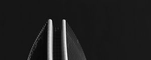 Preview wallpaper tower, building, architecture, bw, minimalism