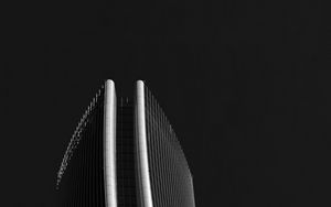 Preview wallpaper tower, building, architecture, bw, minimalism