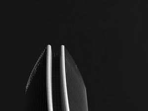Preview wallpaper tower, building, architecture, bw, minimalism