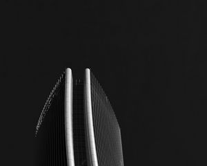Preview wallpaper tower, building, architecture, bw, minimalism