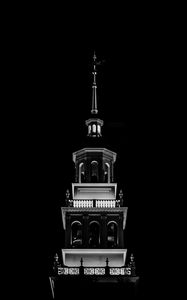 Preview wallpaper tower, building, architecture, light, dark