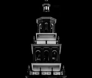 Preview wallpaper tower, building, architecture, light, dark