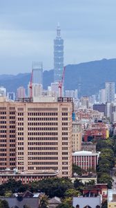 Preview wallpaper tower, building, architecture, trees, city