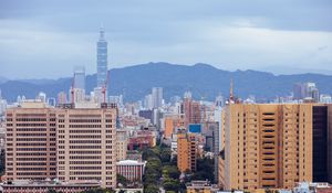 Preview wallpaper tower, building, architecture, trees, city