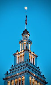 Preview wallpaper tower, building, architecture, lights
