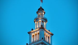 Preview wallpaper tower, building, architecture, lights