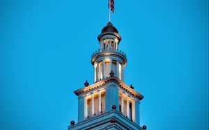 Preview wallpaper tower, building, architecture, lights