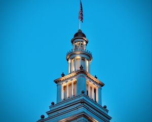 Preview wallpaper tower, building, architecture, lights