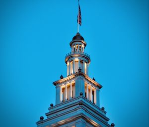 Preview wallpaper tower, building, architecture, lights