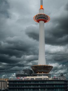 Preview wallpaper tower, building, architecture, clouds