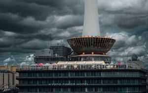 Preview wallpaper tower, building, architecture, clouds