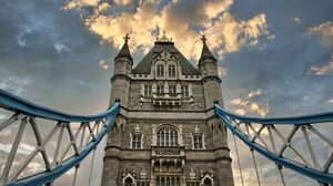 Preview wallpaper tower, building, architecture, old, clouds