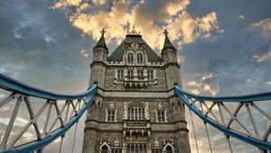 Preview wallpaper tower, building, architecture, old, clouds