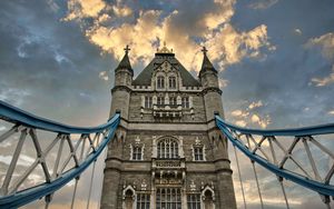 Preview wallpaper tower, building, architecture, old, clouds