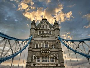 Preview wallpaper tower, building, architecture, old, clouds