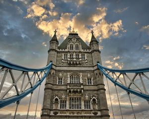 Preview wallpaper tower, building, architecture, old, clouds