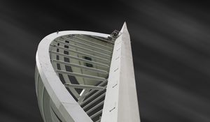 Preview wallpaper tower, building, architecture, black and white