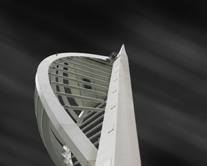 Preview wallpaper tower, building, architecture, black and white