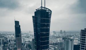 Preview wallpaper tower, building, city, aerial view, architecture
