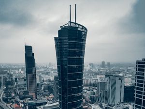 Preview wallpaper tower, building, city, aerial view, architecture