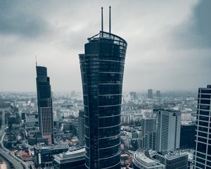 Preview wallpaper tower, building, city, aerial view, architecture