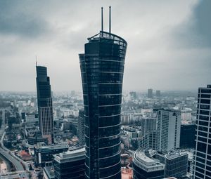 Preview wallpaper tower, building, city, aerial view, architecture