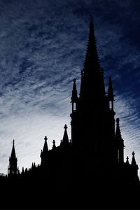 Preview wallpaper tower, building, silhouette, twilight, dark