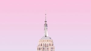 Preview wallpaper tower, building, sky, pink