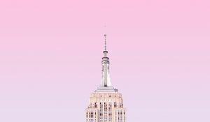 Preview wallpaper tower, building, sky, pink