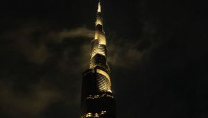 Preview wallpaper tower, building, skyscraper, night, dark