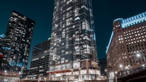 Preview wallpaper tower, building, skyscraper, architecture, city, night