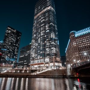 Preview wallpaper tower, building, skyscraper, architecture, city, night