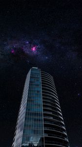 Preview wallpaper tower, building, space, sky, night