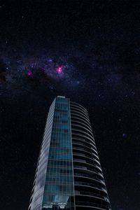 Preview wallpaper tower, building, space, sky, night