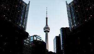 Preview wallpaper tower, buildings, architecture, city, dark